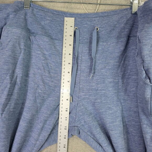 Womens Eddie Bauer Heather Blue Sweatpants Drawstring Cotton Blend Stretch XXL - Picture 3 of 9